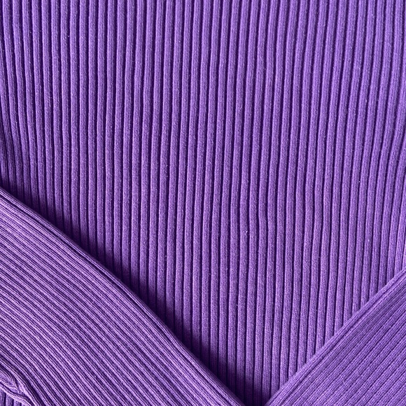 Vintage ribbed purple turtleneck - Picture 2 of 8